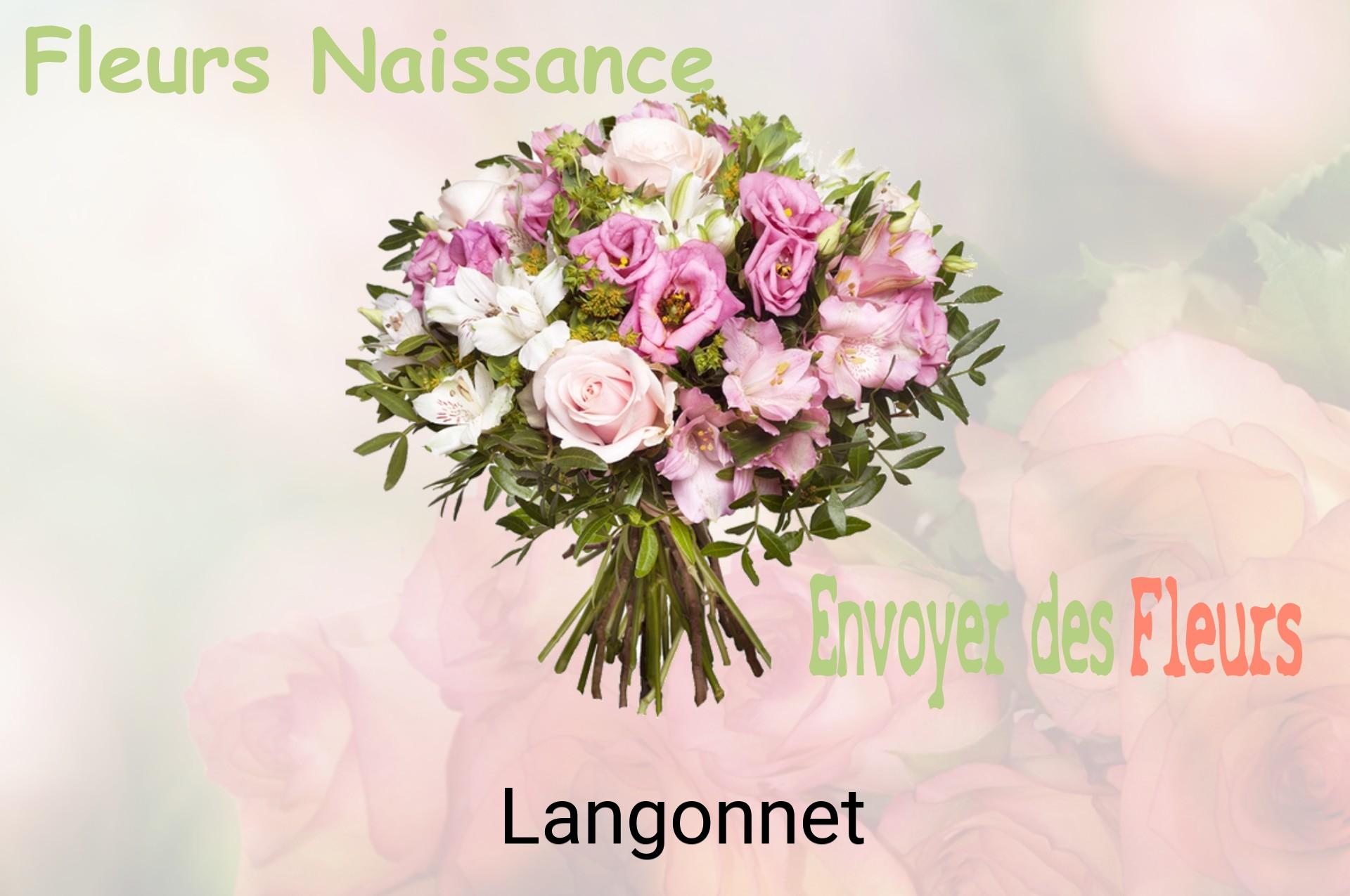 Bouquet de fleurs de naissance livré à Langonnet